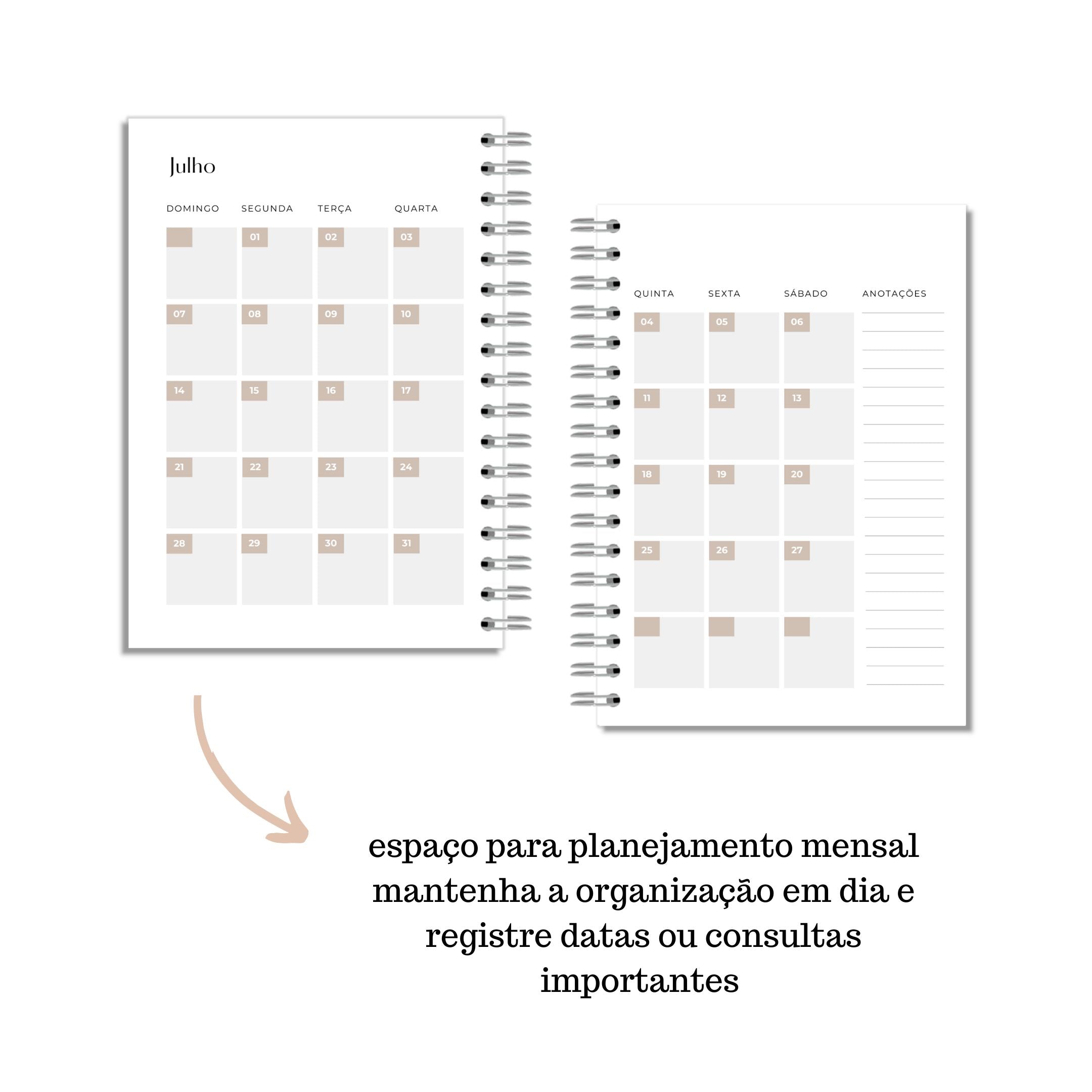 Agenda Planner 2026 Verde Militar