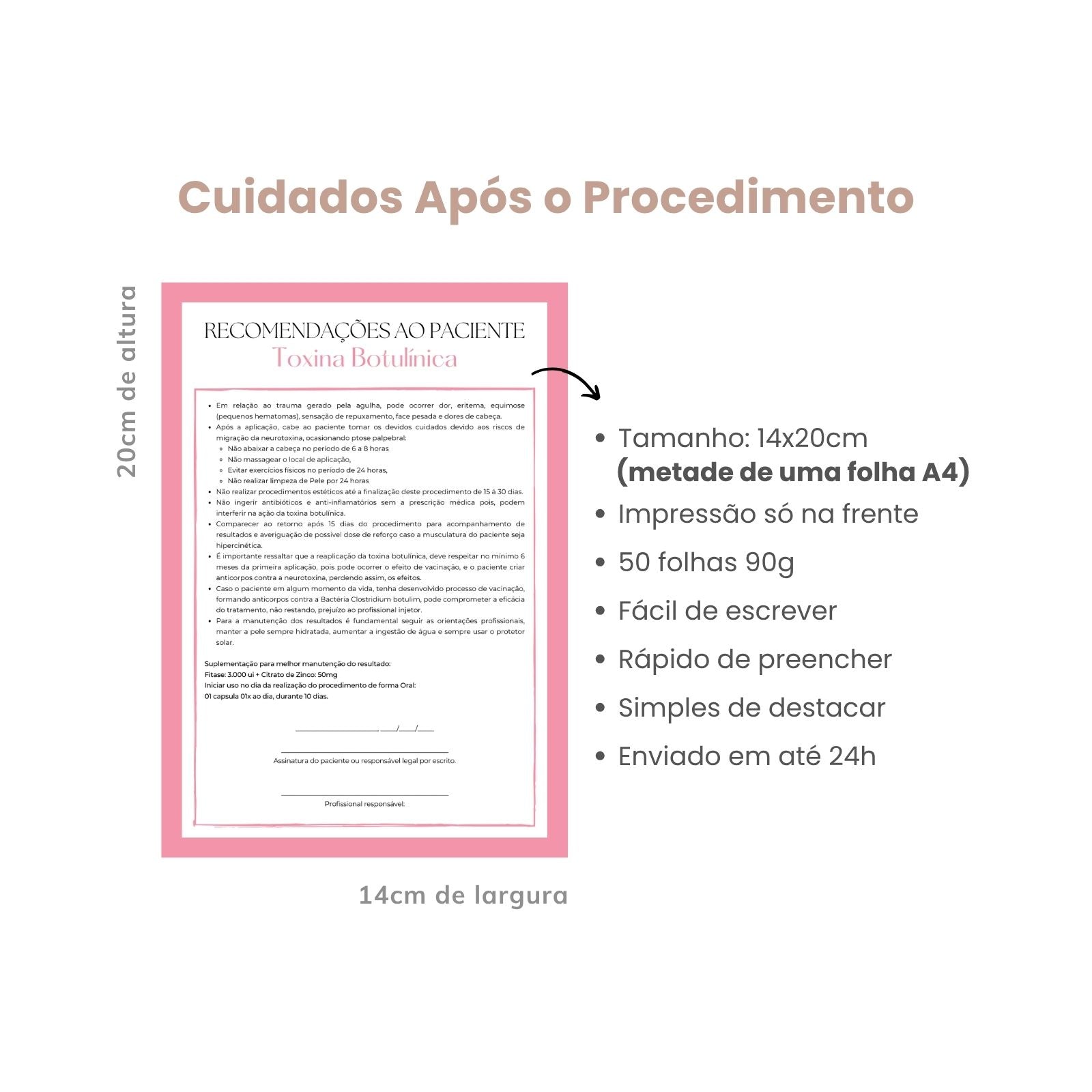 Recomendações Ao Paciente Toxina Botulínica