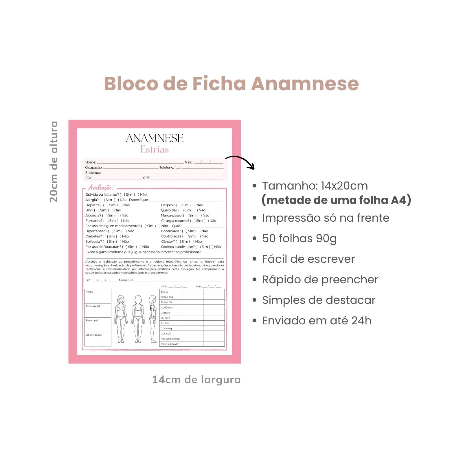 Ficha de Anamnese Estrias