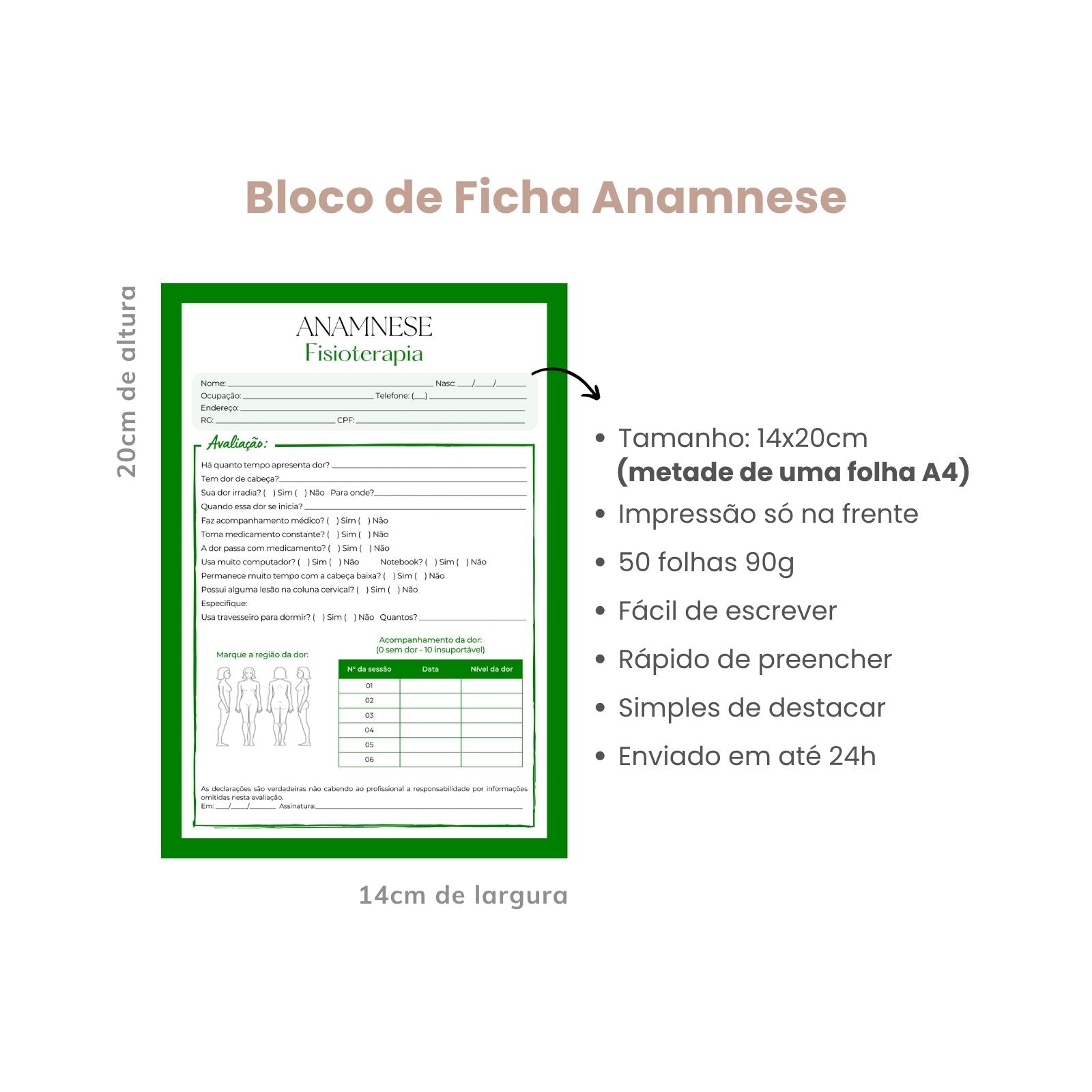 Ficha de Anamnese Fisioterapia