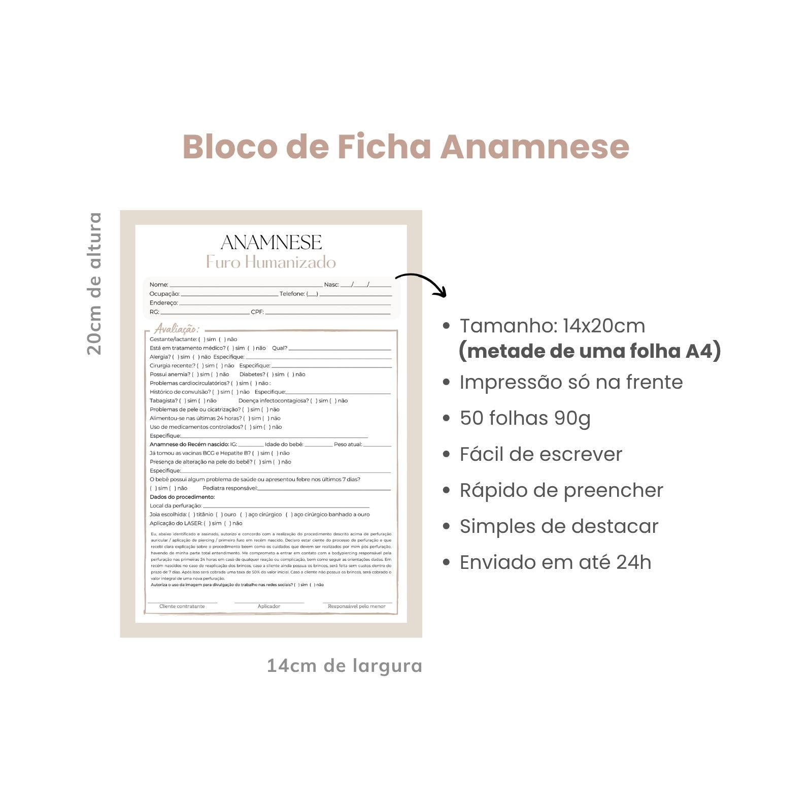 Ficha de Anamnese Furo Humanizado