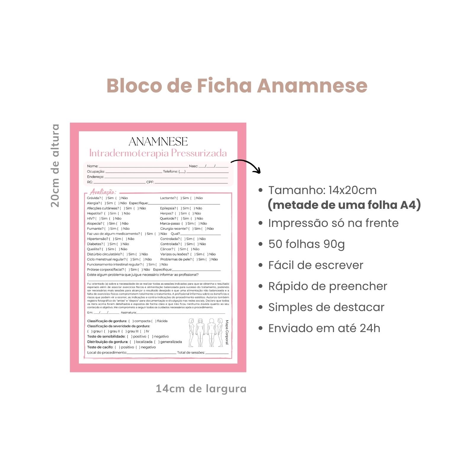 Ficha de Anamnese Intradermoterapia Pressurizada