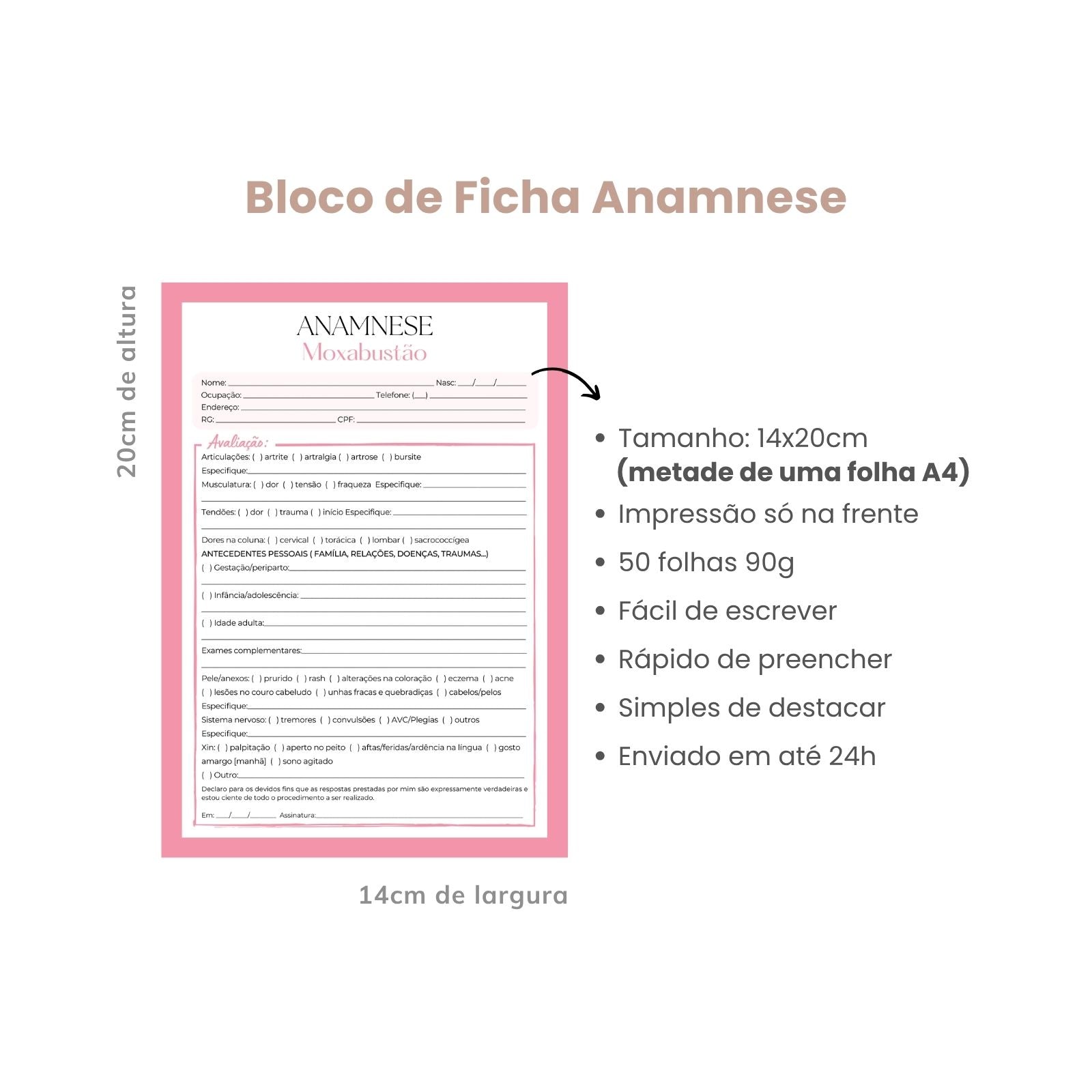 Ficha de Anamnese Moxabustão