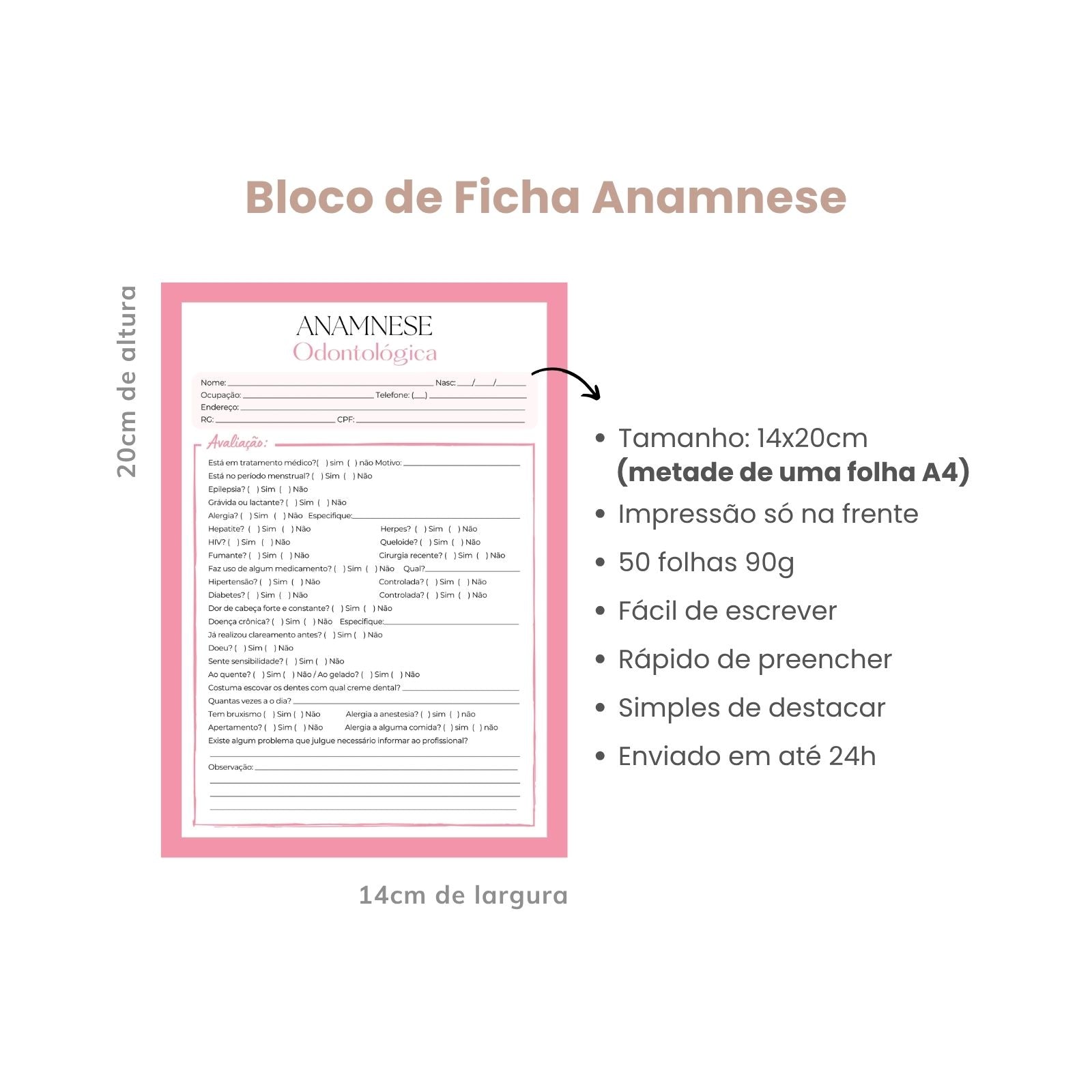 Ficha de Anamnese Odontológica