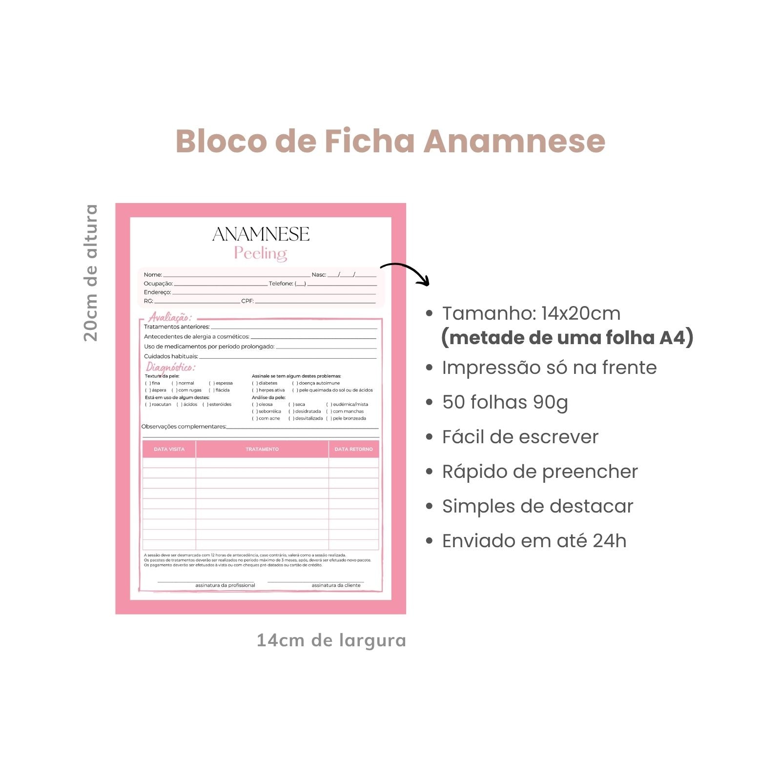 Ficha de Anamnese Peeling