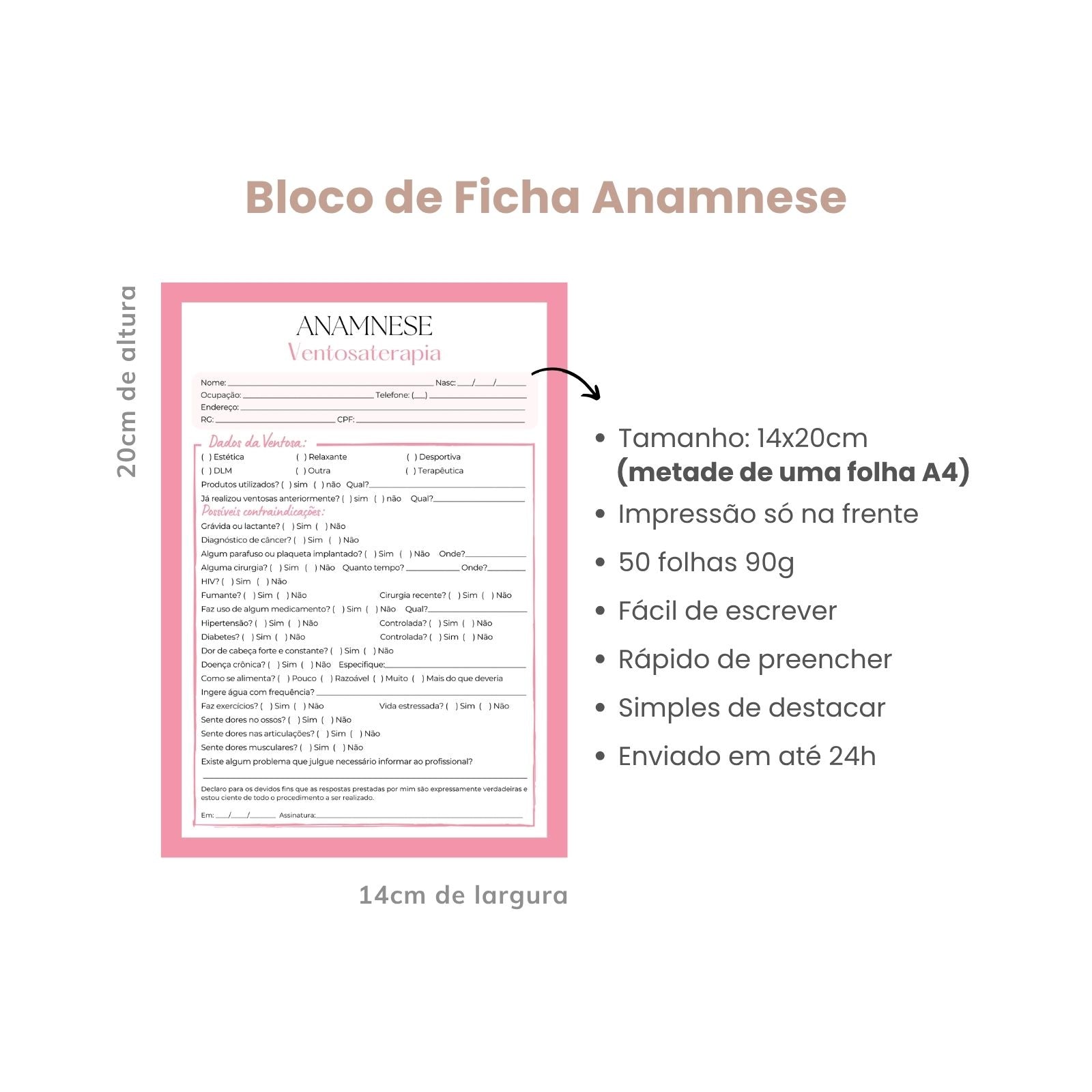 Ficha de Anamnese Ventosaterapia