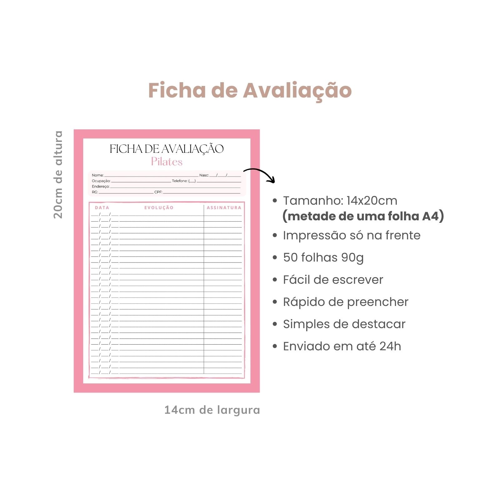 Ficha de Avaliação Pilates