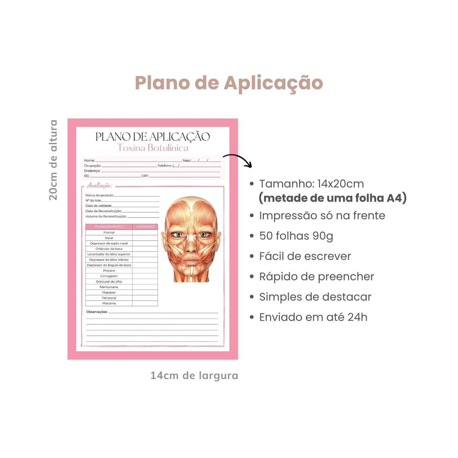 Plano de Aplicação Botox Profissional
