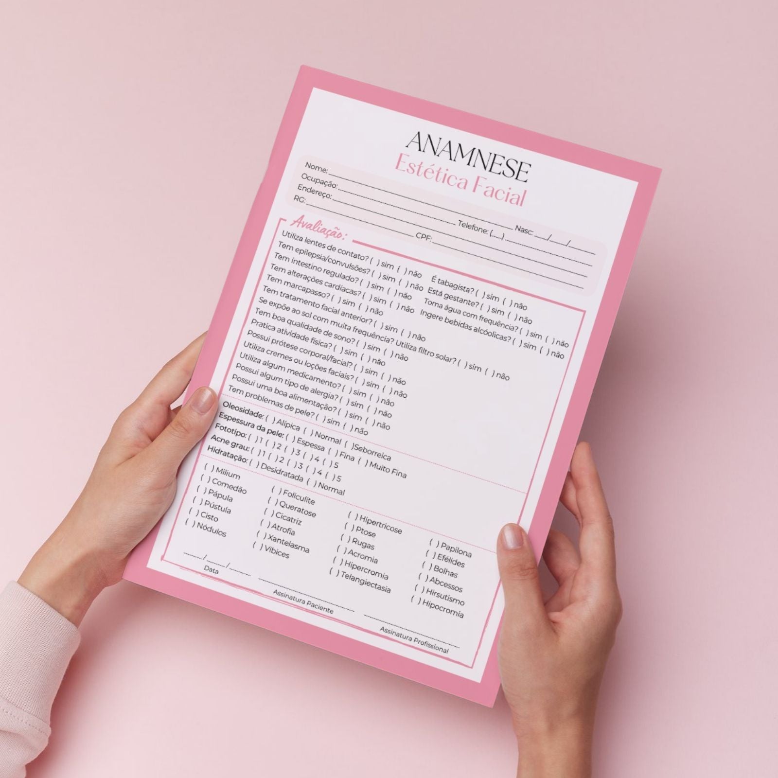 Ficha de Anamnese Estética Facial