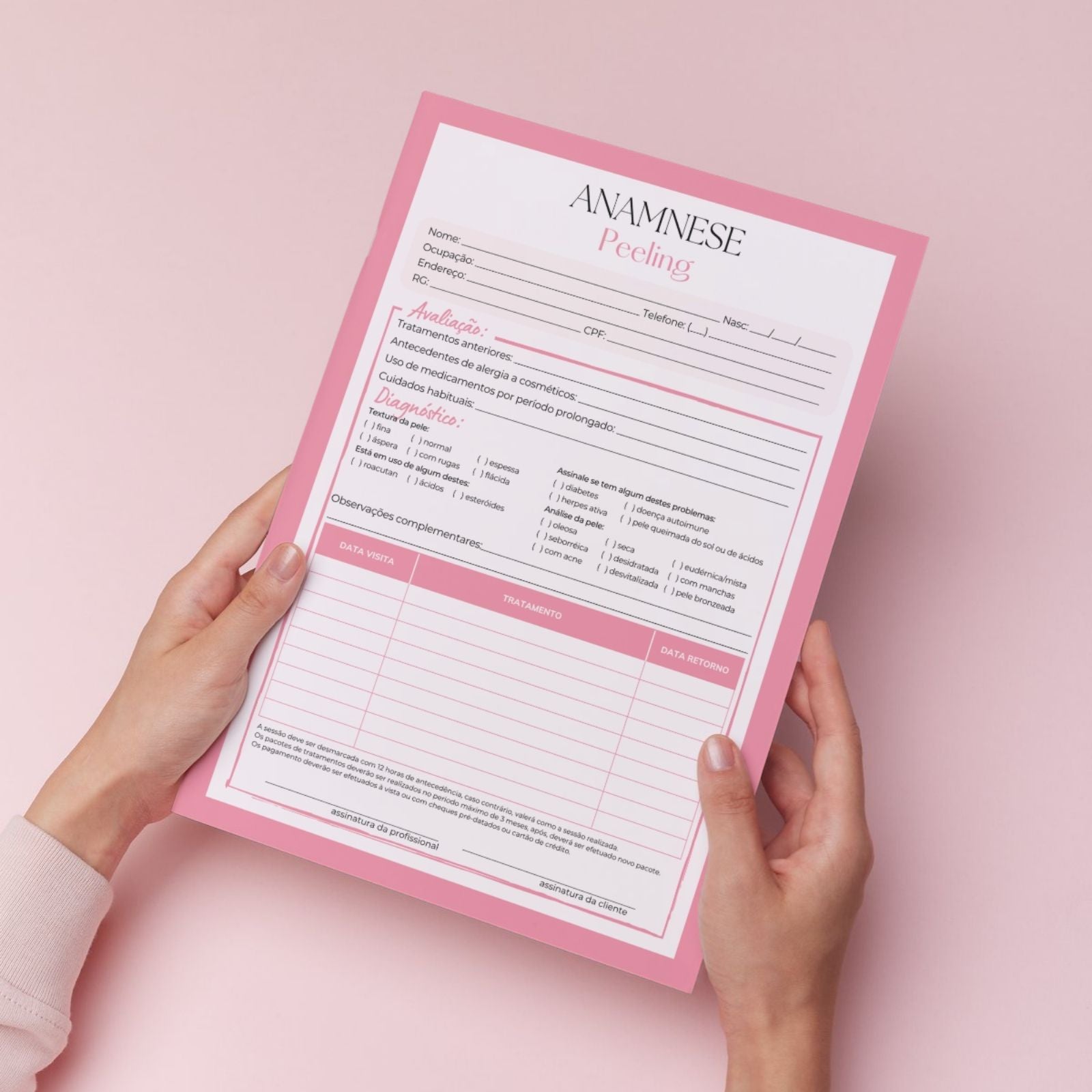 Ficha de Anamnese Peeling