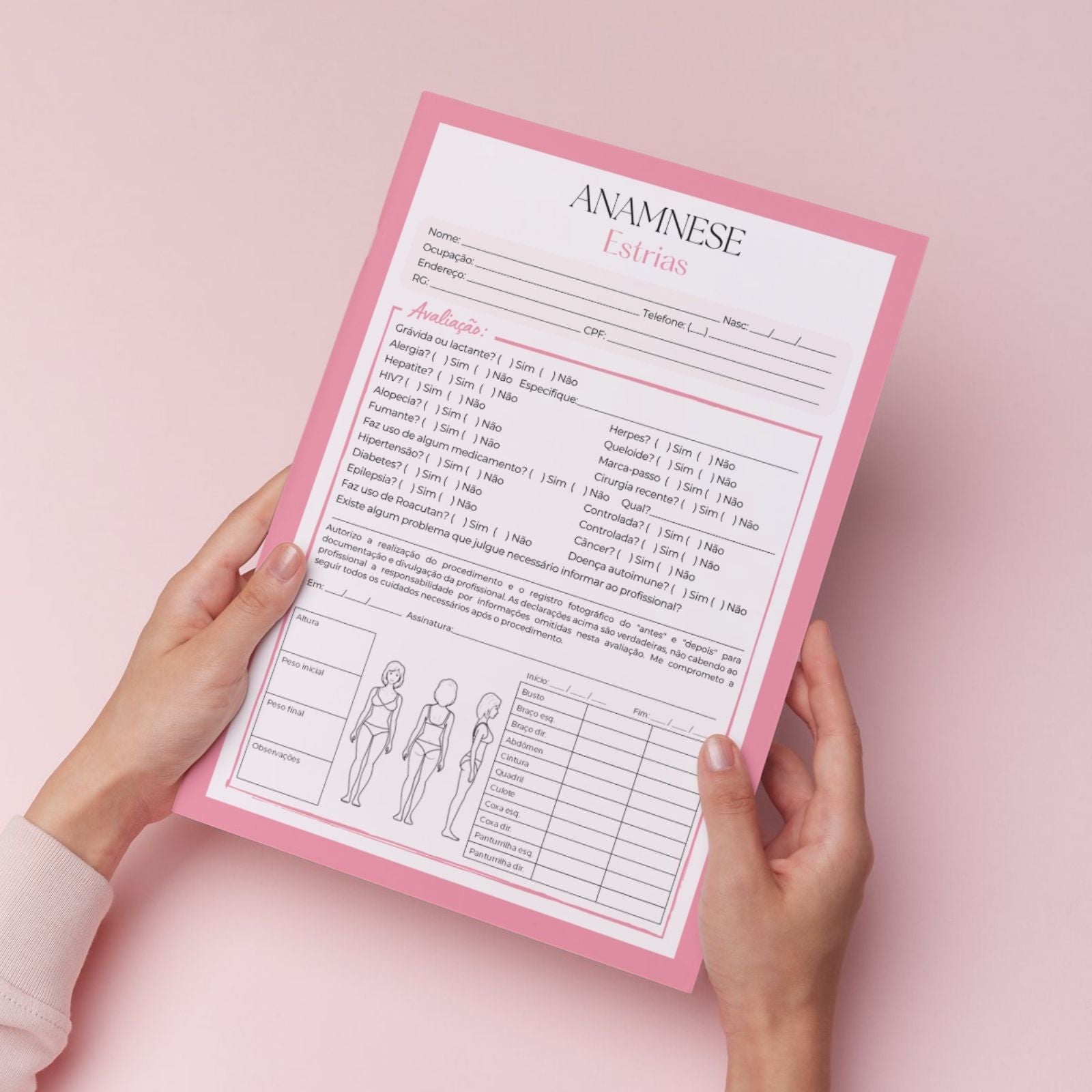 Ficha de Anamnese Estrias