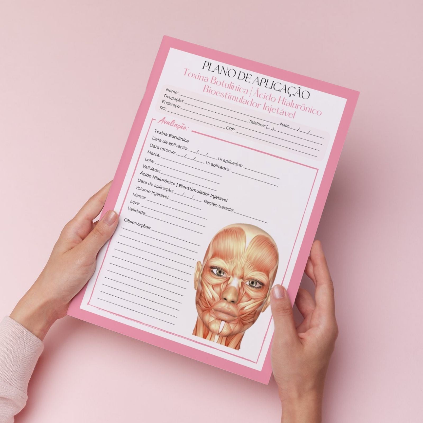 Plano de Aplicação Estética (Botox, Preenchimento e Bioestimulador)